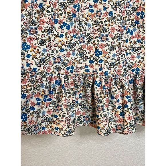 As U Wish high neck floral stretch knit slinky ruffled mini dress sz large - Picture 2 of 7